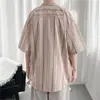 Camisa de rayas de manga corta retro estilo japonés para hombre de verano, moderna 2026 holgada casual estudiantil vintage