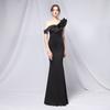 2026 Nuevo Estilo Coreano Moda Vestido de Brindis Nupcial de un Hombro Largo Sexy Sirena Vestido de Noche para Mujer Rojo Ajustado