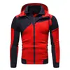 Sudadera Nueva con Bloques de Color para Hombre, Estilo Deportivo Casual, Doble Cremallera por Dentro y por Fuera, Sudadera con Capucha para Hombre, Precio de Mayoreo, Elegante y Forrada de Polar