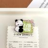 Copyright panda flor caricatura decorativo regalo clip de sellado de notas clip pp clip estudiante lindo 2 yuanes pequeña mercancía