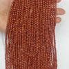 Venta al por mayor de cuentas naturales de Piedra Roja corte redondo ángulo cuentas sueltas ladrillo rojo superficie de corte esférica faceta cadena larga accesorios para joyería DIY