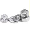 Conjunto Combinado de Porca Sextavada e Arruela de Pressão Padrão Britânico e Americano 304/316 Porcas M1.6M2-M36 Porcas de Aço Inoxidável