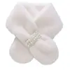 Cachecol de Pérolas Cachecol de Pelúcia Feminino Inverno Cabelo de Lontra Sintético Espessado Quente Moda Versátil Coreano Cor Sólida Proteção para o Pescoço Cachecol