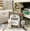 Mochilas Escolares de Aspecto Elegante en Colores Contrastantes para Mujeres, Mochilas de Viaje de Gran Capacidad para Secundaria y Preparatoria, Almacenamiento Multicapa, Mochilas Ligeras para Estudiantes