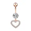 Venta Caliente de Amazon Traje Combinado para Piercing de Ombligo Anillo de Ombligo de Amor Joyería de Piercing Europea y Americana Anillo de Ombligo al por Mayor