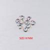 Em estoque 1*7mm cor aço cor arco-íris azul preto aço inoxidável anel aberto anel único anel de conexão DIY 100/saco