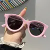 Gafas de Sol para Niños, Gafas de Playa de Verano Anti-UV, Gafas de Sol Sencillas de Color Sólido con Visera de Silicona Suave para Bebé