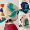 Gorro de Punto de Dinosaurio para Niños Otoño e Invierno Cálido Gorro con Protección para las Orejas para Niños y Niñas Bebé Dibujos Animados Gorro de Lana Diseño Lindo