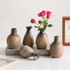 Shumen jarrón pequeño decorativo de cerámica vintage flor seca planta verde hidropónica rosa verde cobre pasto sala de estar arreglo floral decoración dispositivo floral