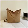 Bolso Cubo Casual Retro de Gran Capacidad para Mujer 2026 Nuevo Verano Simple Moda Bolso de Hombro Cruzado