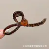 Presilha de Tubarão Grande de Cristal de Luxo de Alto Padrão para Cabelo Feminino Moda Versátil Presilha para a Parte de Trás da Cabeça Nova Presilha de Cabelo Acessório de Cabeça