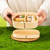 Caja bento retro japonesa de fresno multiespecificación Caja para fruta fresca sin sellar venta al por mayor de fábrica