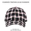 Sombrero de lengua de pato a cuadros de estilo coreano para mujer, gorra de béisbol rígida con protección solar para exteriores, primavera, verano y otoño, para hombre