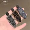 Estilo de luxo leve clipe de cabelo requintado com strass incrustado sensação de alta qualidade franja mechas laterais clipe de cabelo moda celebridade da internet clipe de cabelo sem marcas acessórios de cabelo