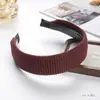 Diadema de Lana Tejida Otoño e Invierno Versión Ancha Paquete de Cabello Tocado Color Puro Hebilla Alta para la Cabeza Pasador Diadema Estilo Coreano