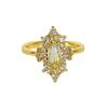 Anel Vintage Estilo Palácio Deslumbrante Gotas d'Água Delicado Luxo Leve Zircônia Totalmente Diamantado Empilhável para Usar Design de Nicho Anel com Senso Avançado