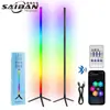 Luz Ambiental de Piso USB con Soporte Triangular, Luz Ambiental de Esquina Bluetooth, Control Remoto por App, Luz Ambiental Colorida