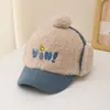 Gorro de Bebé Estilo Coreano para Otoño e Invierno, Gorra de Béisbol Cálida de Felpa con Retazos para Niñas, Gorro Lei Feng Infantil con Protección para las Orejas para Niños, Moderno