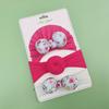 Lenço de Cabeça Novo de Primavera e Verão Europeu e Americano para Bebê, Chapéu Pulôver Infantil Conjunto de 3 Peças Faixa de Cabelo com Laço Chapéu Protetor de Porta para Bebê