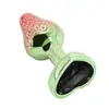Novo plug anal de morango com cor degradê em formato de coração, brinquedo sexual para adultos, unissex, produtos para adultos exclusivamente para vendas transfronteiriças