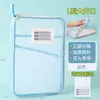 Carpeta de Asignatura en Forma de L A4 Doble Capa Malla de Nailon Divisores de Asignatura Transparente Bolsa para Documentos de Exámenes de Estudiante Bolsa de Archivo Bolsa para Guardar Libros