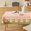 Mantel Dopamina, Impermeable y a Prueba de Aceite Sin Lavado, Tapete de Mesa de PVC, Tacto de Lujo Ligero de Gama Alta, Mantel Rectangular Estilo Ins para Mesa de Café