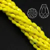 Material de cuentas hecho a mano para manualidades, accesorios de flores, cuentas sueltas, cristal, agujero mediano, cuentas de gota 10x 15 mm 50/tira