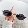 Lujo Ligero Transfronterizo Nuevo Estilo Y2K Medieval Industria Pesada Incrustado de Diamantes Moda Metal Estilo Europeo y Americano Protector Solar Gafas de Sol Anti-luz Azul