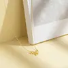 Colar Popular Transfronteiriço de Aço Inoxidável, Corrente de Clavícula da Moda Simples com Laço de Aço Titânio, Joias de Design Nicho Atacado