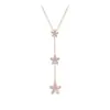 Joyería estilo japonés y coreano de chica dulce corazón cadena de clavícula pétalo de diamante collar de flor de circón femenino joyería femenina joyería