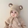 2024 Gorro de Bebé Oso Katu Invierno Lindo Bebé Impermeable Cálido Gorro Protección para Orejas de Niños Gorro Relleno 2012