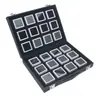 Caja Transparente para Joyería Piedra Desnuda Anillo de Diamante Caibao Fideos Wen Jugar Tarjeta de Jade Cuenta de Buda Almacenamiento Xizang Bolsa Cuadrada de Exhibición con Asa