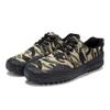 Sapatos de segurança para canteiro de obras antiderrapantes resistentes ao desgaste sola de borracha cano alto 87 libertação masculino e feminino trabalho cano baixo camuflagem sola de borracha amarela