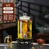 Garrafa de vidro para infusão recipiente doméstico selado pote para vinho medicinal de ginseng tonel de vinho pote para vinho branco com torneira garrafa de vinho especial
