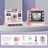 Cámara Instantánea para Niños Modelo Nuevo Transfronterizo con Impresora Térmica para Tomar Fotos, Cámara de Impresión de Nivel de Entrada de Moda para Estudiantes