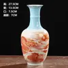 Vaso Cerâmico Pequeno com Padrão de Dragão Alum Vermelho Antigo de Jingdezhen Arranjo de Flores Porcelana Ornamentos Decorativos para Mesa Estilo Chinês