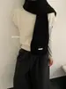 Bufanda clásica transfronteriza 100% lana pura, cálida para invierno, color liso, versátil, adecuada para parejas, bufanda de hilo tejido, directo del fabricante