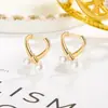 Pendientes de Perla con Cruz para Mujer, Nuevo Estilo Coreano, Modernos, Versátiles, Delicados, Lujo Ligero, Diseño Único, Pendientes Vintage