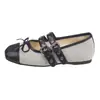 Zapatos de tacón alto de boca poco profunda con lazo estilo retro y doble hebilla para mujer, Nuevos zapatos Mary Jane estilo de noche Verano 2026