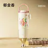 Copo Térmico Portátil com Revestimento Cerâmico, Grande Capacidade, Copo de Café Gelado para Escritório de Meninas, Chaleira com Canudo para Montagem em Carro ao Ar Livre