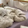 Conjunto de quatro peças em puro algodão estilo vintage, conjunto de três peças com capa de edredom estilo pastoral floral fresco de algodão tricotado para dormitório estudantil