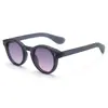 Gafas de sol para hombre de estilo nuevo con montura redonda y doble lente, Gafas de sol de moda para mujer con lente oceánica de personalidad simple, Protección UV