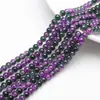 Flor de hielo floral de dos colores 8MM cuentas redondas cuentas sueltas cuentas de vidrio de cristal accesorios para joyería DIY pulsera pendientes collar accesorios