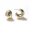 Artículo Popular Transfronterizo: Pendientes Chapados en Oro Real de 14K, Estilo de Lujo Ligero Europeo y Americano, Versátiles, Ultraligeros, Sensación de Alta Gama, Marca Mesurely