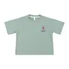 Camiseta de Manga Corta para Niña 2026 Verano Estilo Montaña Ropa Infantil para Exteriores Estampado de Plantas Camiseta Casual de Manga Corta para Niños Top para Bebé