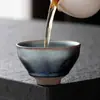 Atacado Jianyang Jianzhan Forno Cerâmico Gotejamento de Óleo Matéria-Prima Pneu de Ferro Xícara Mestra Xícara de Chá Kung Fu Xícara de Chá Conjunto de Chá