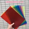 A4 Transparente Color Vidrio Papel Jardín de Infancia Hecho a Mano DIY Reconocimiento de Color Tablero de Arte Película para Pintar Luz y Sombra Lámina de Plástico Duro Niños