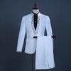 Traje de Hombre con Cuello Alto y Estampado de Flores Calientes Ropa para Presentación de Canciones y Reloj Traje de Vestir para Noche