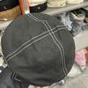 Boina Blanca Estilo Coreano con Línea Superior para Mujer Primavera y Otoño Nueva Versátil para Cara Grande Pequeños Accesorios Metálicos Sombrero Pintado de Moda