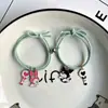 Vento Vermelho da Internet elástico pequeno corda de mão pulseira de casal um par de cordas de cabelo atraentes para meninas corda de cabelo Vento Vermelho da Internet amor magnético
